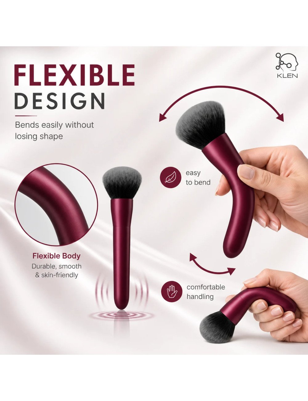KLEN Personal Massager For Women Care Makeup Brush Wellness Electric Body Mini Vibrator Portable Handheld Beauty Device