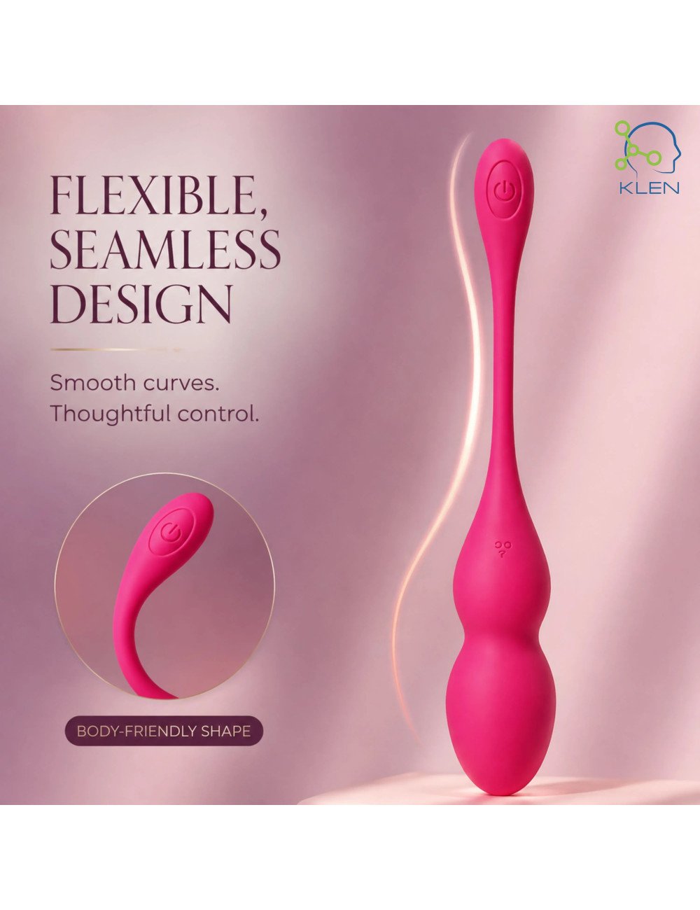 Female Personal Massager Women Portable Handheld Waterproof Device with DC Charging Port, App Control and One Touch Control