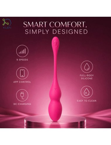 Female Personal Massager Women Portable Handheld Waterproof Device with DC Charging Port, App Control and One Touch Control