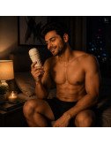 Personal Massager for Men Compact Portable Sleeve with Twist-to-Adjust Manual Operation, Compact Storage with Yellow Housing