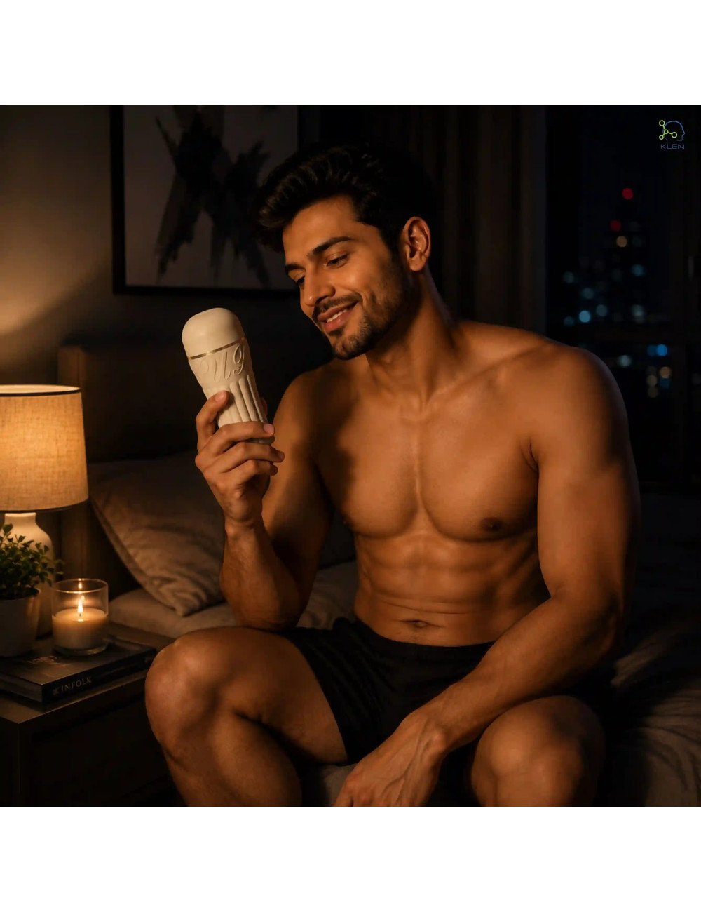 Personal Massager for Men Compact Portable Sleeve with Twist-to-Adjust Manual Operation, Compact Storage with Yellow Housing