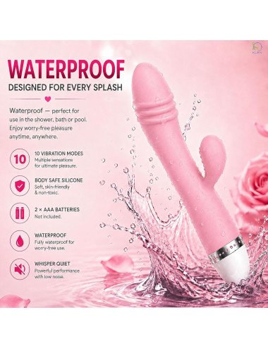 KLEN Personal Lady Body Massager Machine Stress Relief Handheld Waterproof Wireless Vibrating Massage Device for Self-Care