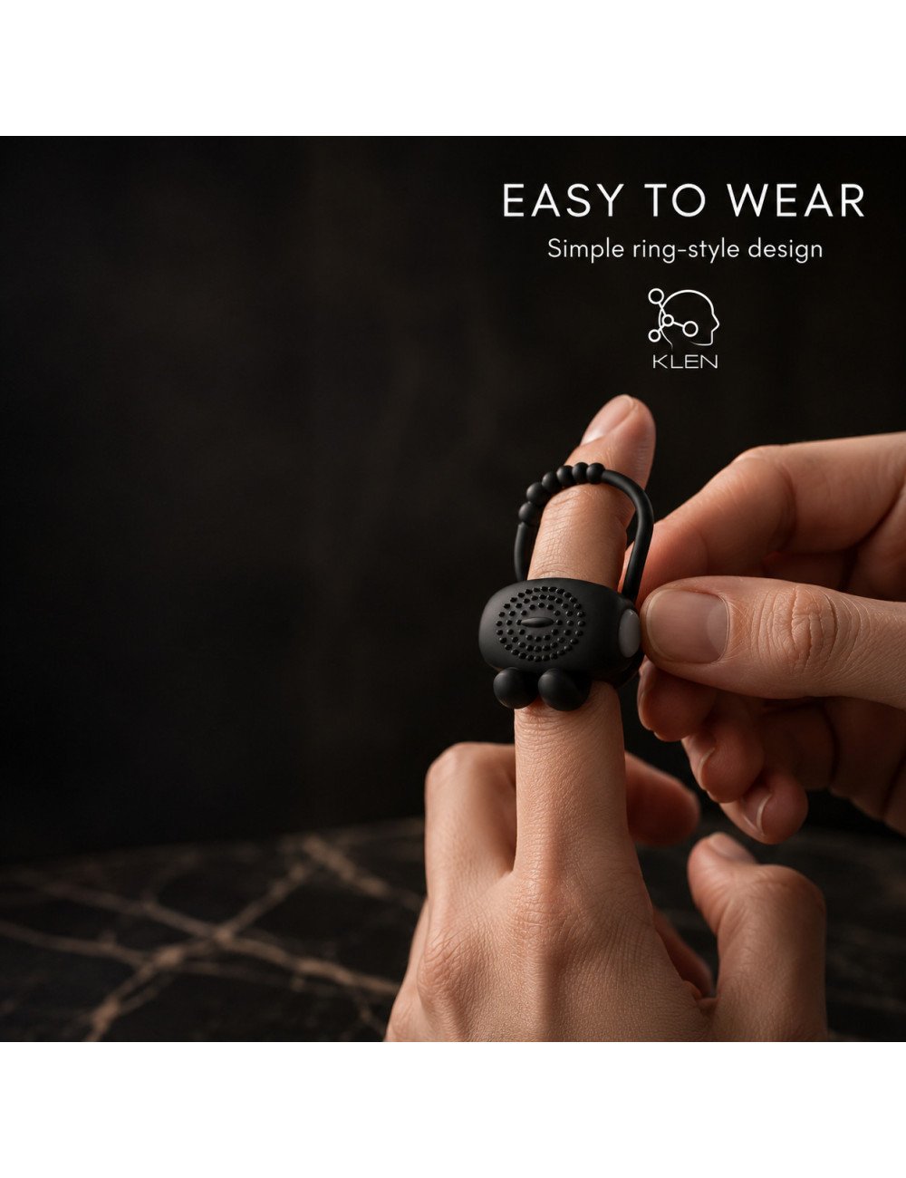 KLEN Personal Massager For Men Compact Ring Design Portable Handheld Waterproof Massage For Comfort Use Everyday At Home