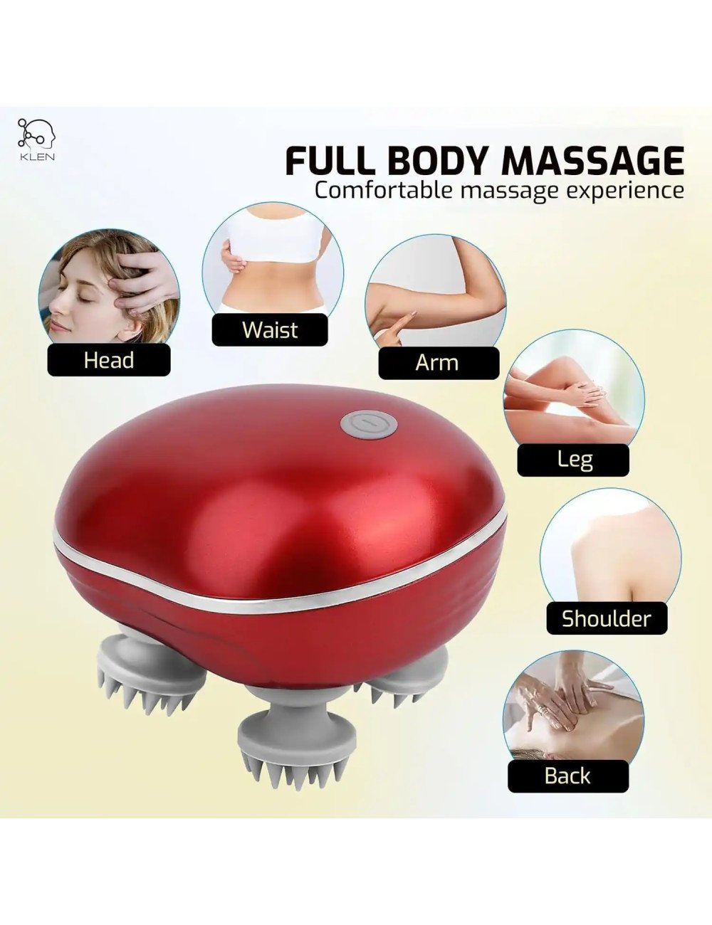 Hair Scalp Massager for Hair Growth for Head & Body Relaxation, Stress Relief with 3 Modes and USB Recharging