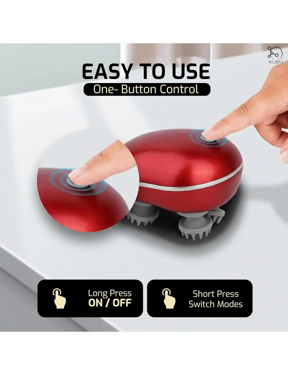 Hair Scalp Massager for Hair Growth for Head & Body Relaxation, Stress Relief with 3 Modes and USB Recharging