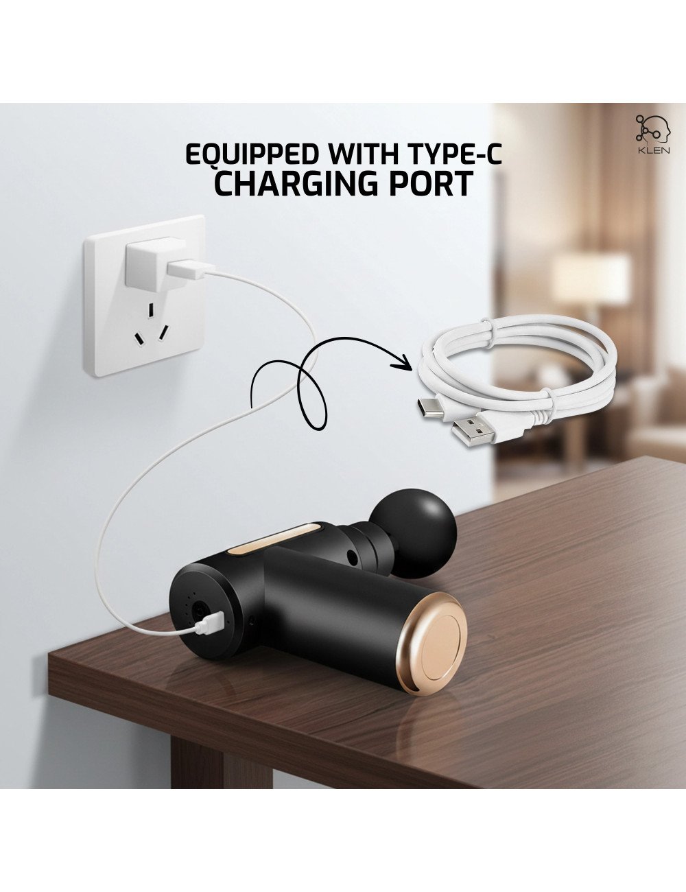 Mini Gun Massager With Digital Display Rechargeable Massage Gun For Neck, Shoulder, Full Body Pain Relief & Travel Use