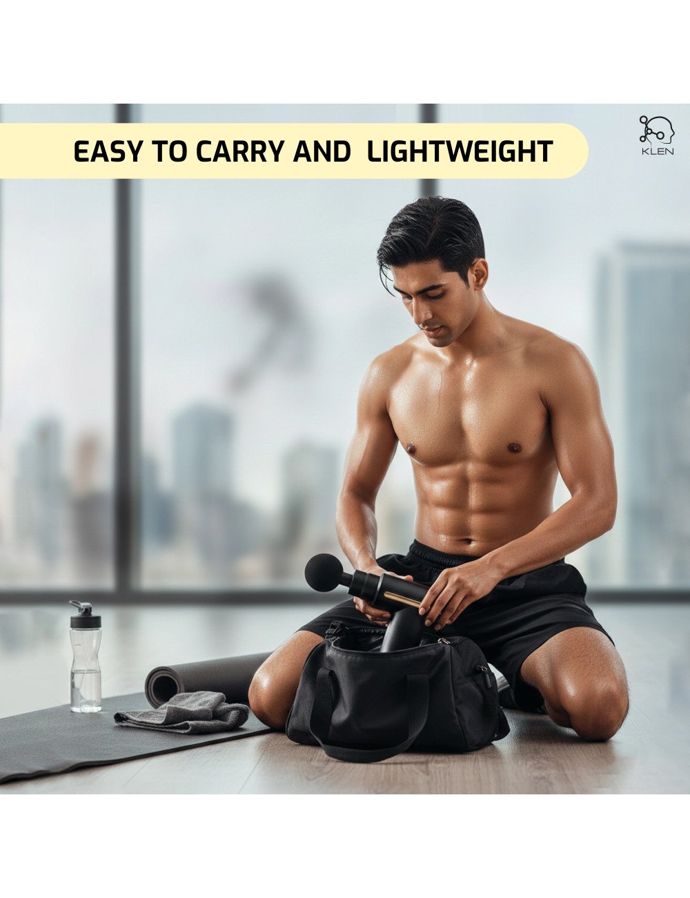 Mini Gun Massager With Digital Display Rechargeable Massage Gun For Neck, Shoulder, Full Body Pain Relief & Travel Use