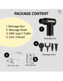 Mini Gun Massager With Digital Display Rechargeable Massage Gun For Neck, Shoulder, Full Body Pain Relief & Travel Use