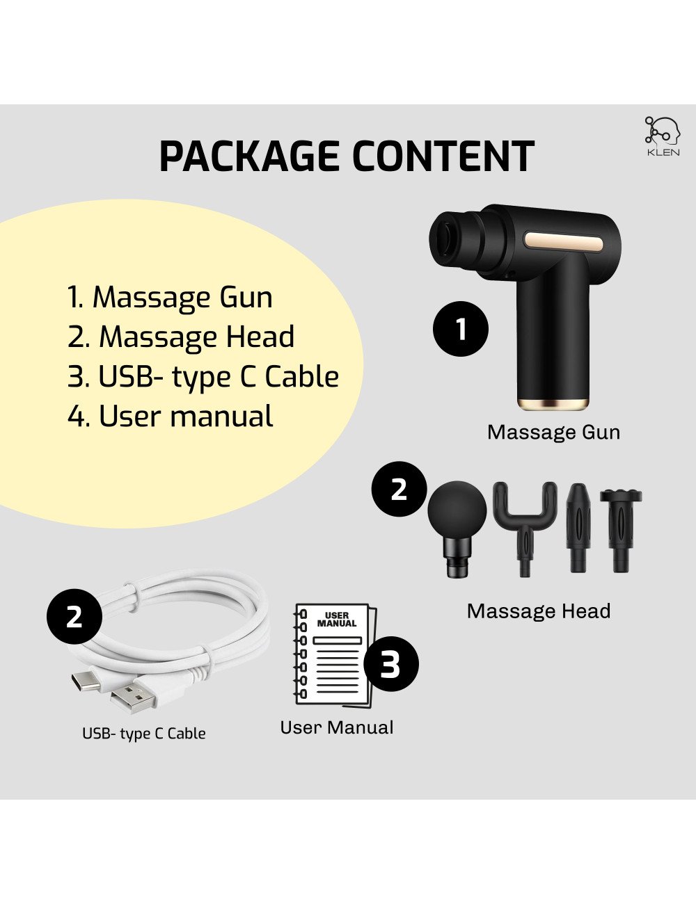 Mini Gun Massager With Digital Display Rechargeable Massage Gun For Neck, Shoulder, Full Body Pain Relief & Travel Use