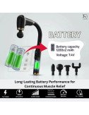 Deep Tissue Percussion Massage Gun for Muscle Pain Relief, Cordless & Quiet Body Massager for Neck, Back, Shoulders & Legs