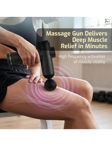 Rechargeable Full Body Massage Machine Gun- Cordless Electric Design with Adjustable Speeds for Neck & Shoulders