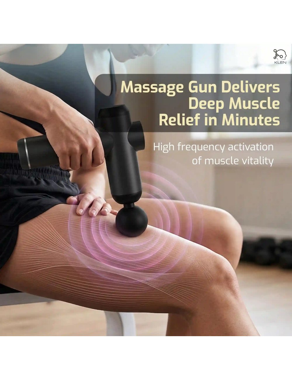 Rechargeable Full Body Massage Machine Gun- Cordless Electric Design with Adjustable Speeds for Neck & Shoulders