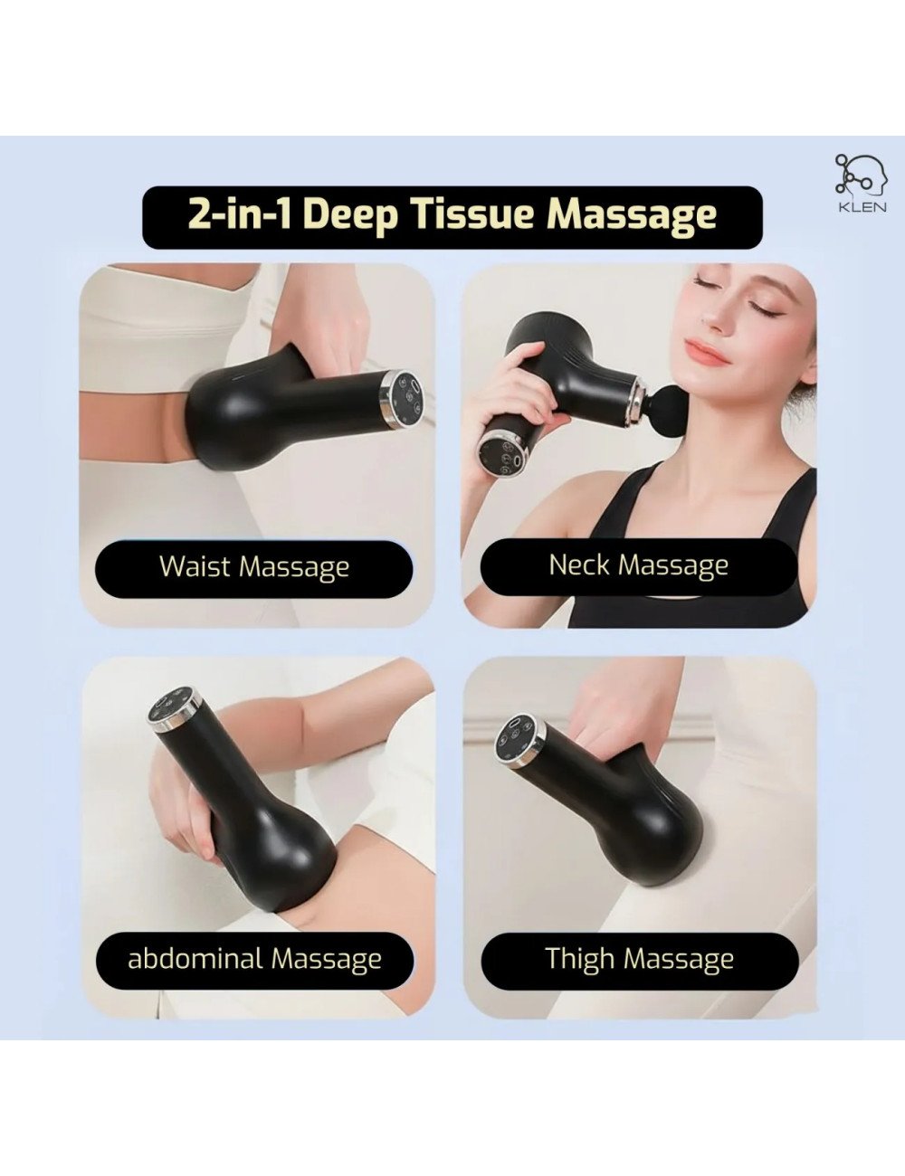 Electric Deep Tissue Portable Massage Gun with Multiple Heads for Muscle Relaxation & Full Body Use – Ideal Gift for Men & Women