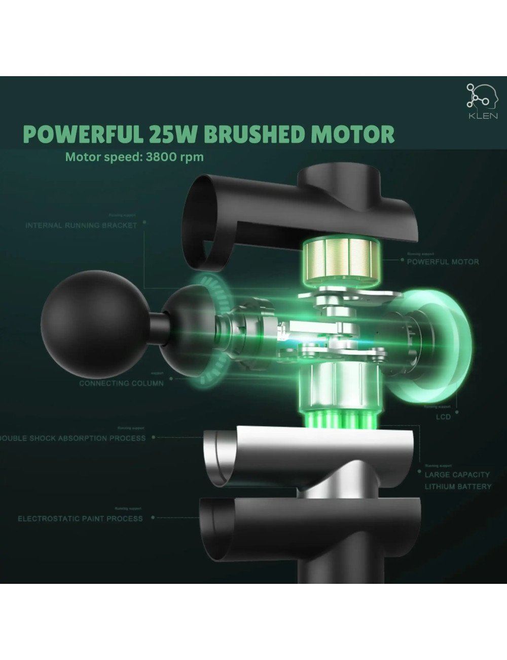 Rechargeable Full Body Massage Machine Gun- Cordless Electric Design with Adjustable Speeds for Neck & Shoulders