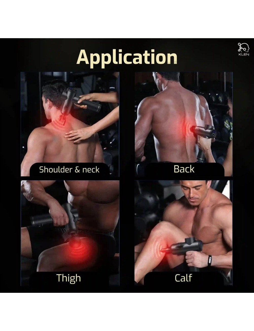 Rechargeable Full Body Massage Machine Gun- Cordless Electric Design with Adjustable Speeds for Neck & Shoulders