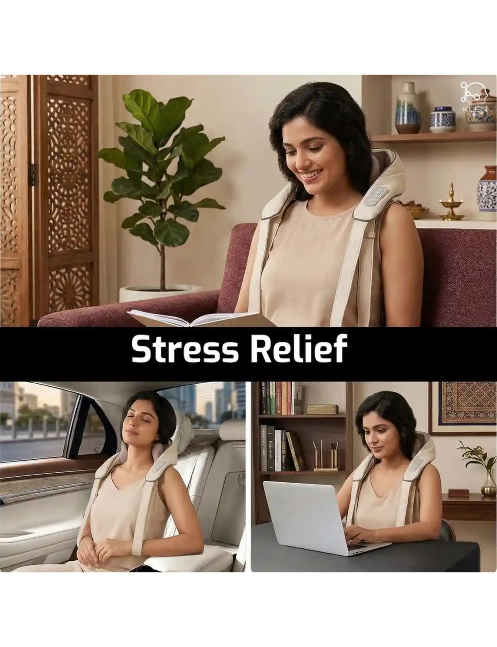 Neck and shoulder massager with Heat Therapy, Electric Pain Relief Machine for Cervical & Muscle Soreness