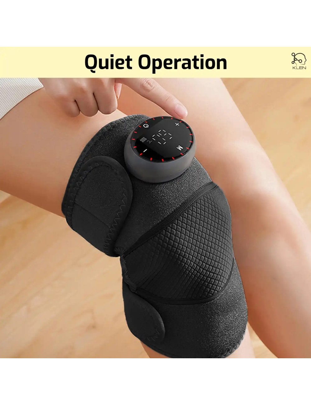 Heated Knee Massager with Vibration Therapy | Cordless Rechargeable Wrap for Joint and Muscle Pain Relief.