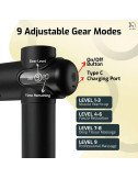 KLEN Rechargeable Massage Gun for Full Body Use – Body Massager for Back, Legs & Shoulders with 4 Interchangeable Massage Heads