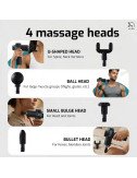KLEN Rechargeable Massage Gun for Full Body Use – Body Massager for Back, Legs & Shoulders with 4 Interchangeable Massage Heads