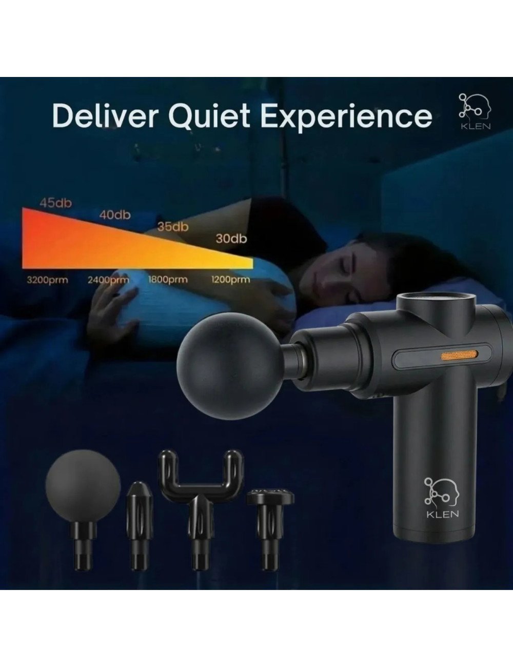 Massage Gun for Pain Relief Portable Rechargeable Deep Tissue Complete Body Massager Machine for Men & Women.