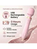 Women Body Relaxation Massager – Double-Head Vibration, 10 Speed Modes, USB Rechargeable Portable Massager