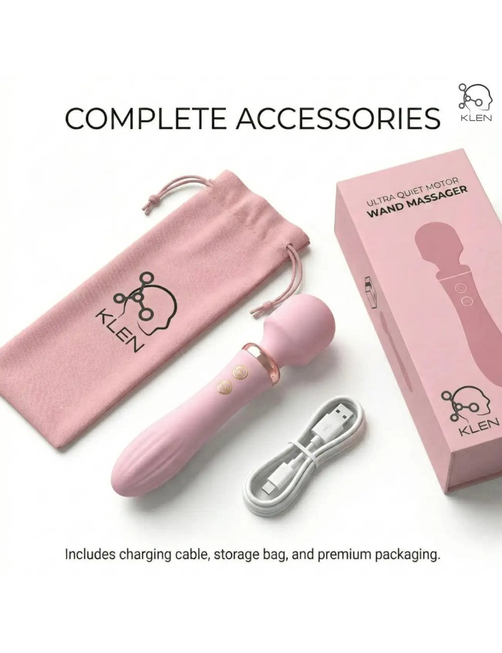 Women Body Relaxation Massager – Double-Head Vibration, 10 Speed Modes, USB Rechargeable Portable Massager