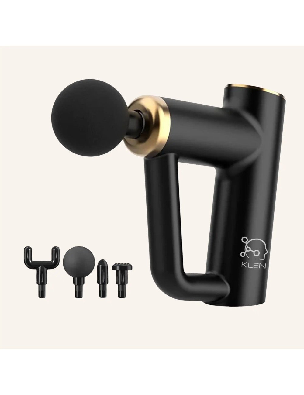 Tissue Massage Gun for Full-Body Pain Relief with 4 Interchangeable Heads with Rechargeable USB Charging