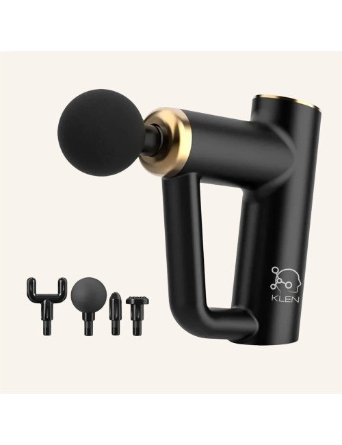 Tissue Massage Gun for Full-Body Pain Relief with 4 Interchangeable Heads with Rechargeable USB Charging