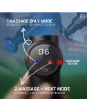 Deep Tissue Massage Gun with Dual Hot & Cold Therapy Heads Handheld Portable Massager For Neck, Back, Shoulders