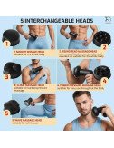 Rechargeable Mini Handheld Massager- Cordless Electric Design with Adjustable Speeds for Back, Neck, Shoulders & Legs