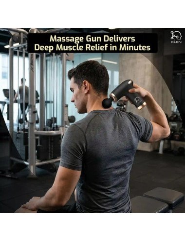 KLEN Rechargeable Handheld  Body Massager Machine Gun- Cordless Design with Adjustable Speeds for Neck, Shoulders & Legs