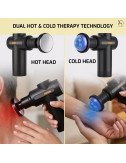 Deep Tissue Massage Gun with Dual Hot & Cold Therapy Heads Handheld Portable Massager For Neck, Back, Shoulders
