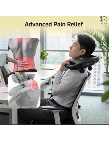 Rechargeable Full Body Massager for Pain Relief with 4 Massage Heads | Percussion Massager for Back, Neck & Shoulders