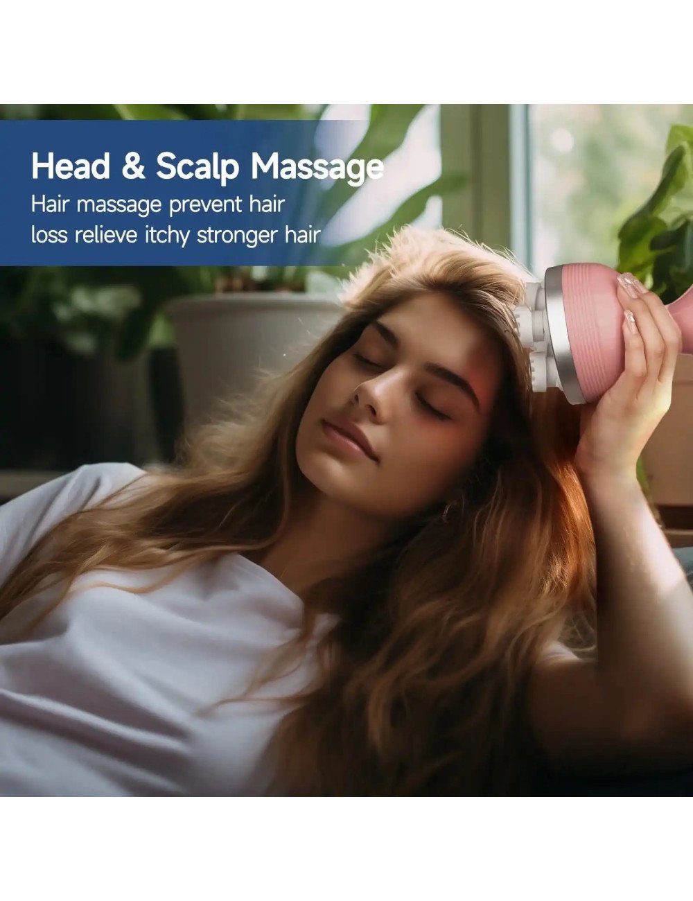 Rechargeable Mini Head Massager with 4 Speed Modes, Electric Scalp Kneading Massager, Cordless Design, USB Charging