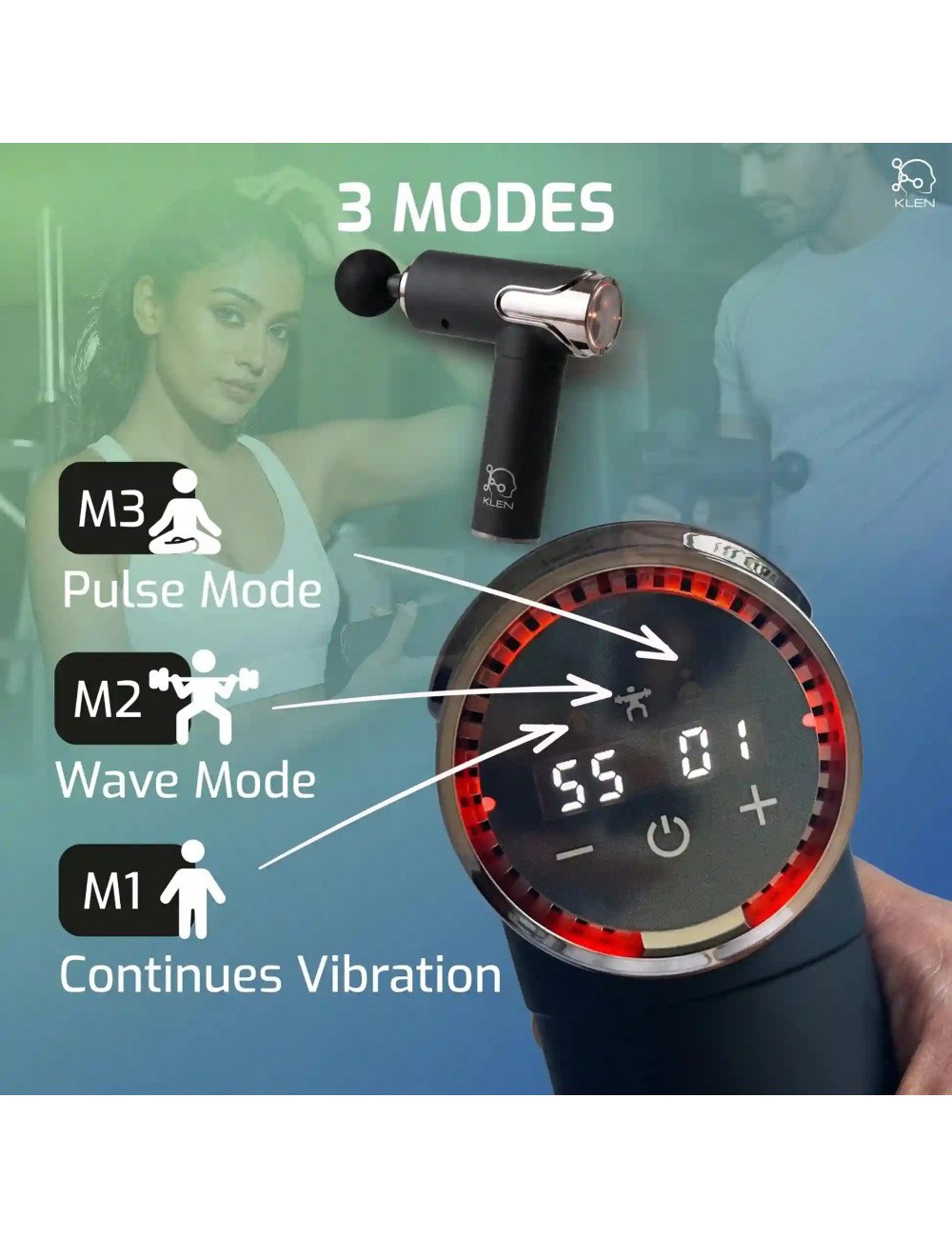 Gun Massager Cold Compression Rechargeable Deep Tissue Percussion Massage for Pain Relief of Full Body Muscles