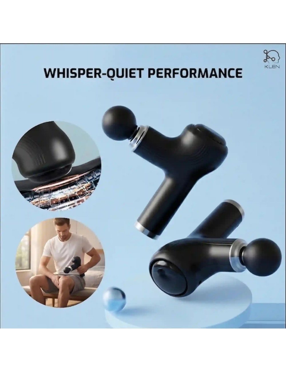 Electric Deep Tissue Portable Massage Gun with Multiple Heads for Muscle Relaxation & Full Body Use – Ideal Gift for Men & Women