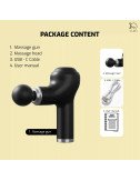 Electric Deep Tissue Portable Massage Gun with Multiple Heads for Muscle Relaxation & Full Body Use – Ideal Gift for Men & Women