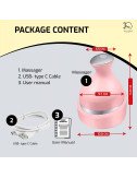 Rechargeable Mini Head Massager with 4 Speed Modes, Electric Scalp Kneading Massager, Cordless Design, USB Charging