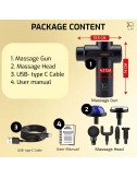 Deep Tissue Massage Gun with Dual Hot & Cold Therapy Heads Handheld Portable Massager For Neck, Back, Shoulders