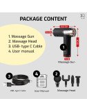 Gun Massager Cold Compression Rechargeable Deep Tissue Percussion Massage for Pain Relief of Full Body Muscles