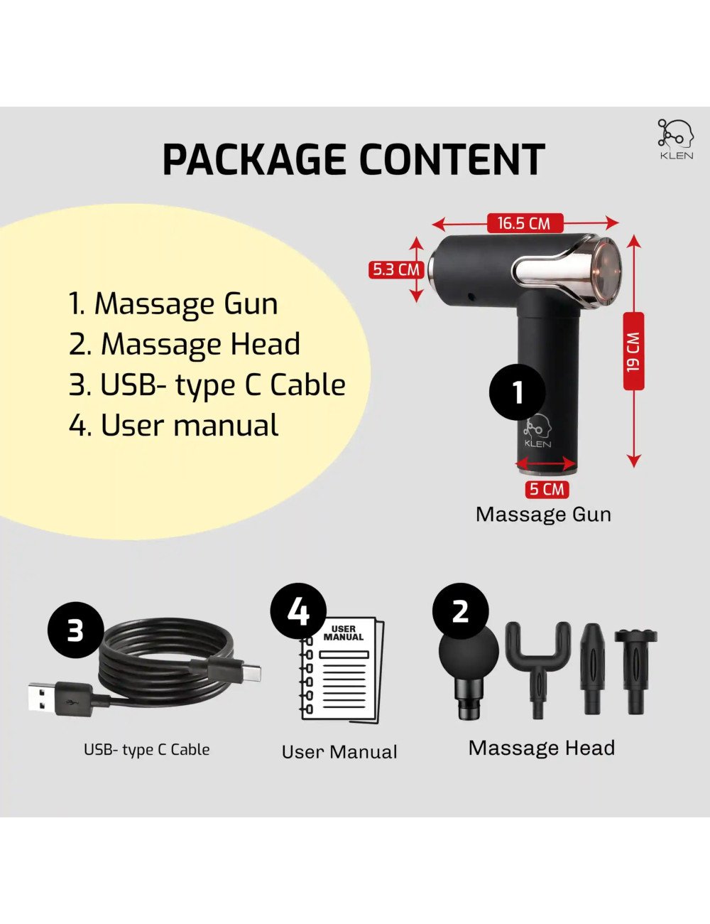 Gun Massager Cold Compression Rechargeable Deep Tissue Percussion Massage for Pain Relief of Full Body Muscles