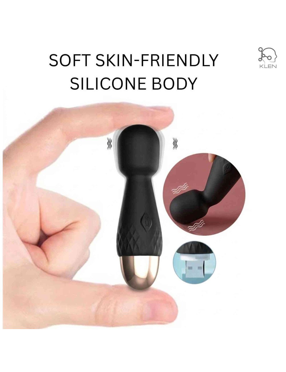 Portable Personal Massager for Women – 10-Mode  Rechargeable Body Massager with USB Charging, Silicone & ABS Compact Design