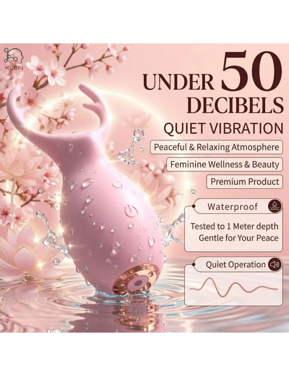 LADIES PERSONAL MASSAGER – WIRELESS PORTABLE WOMEN MASSAGER WITH 10 VIBRATION MODES, VIBRATORY STRESS RELIEF  DEVICE.