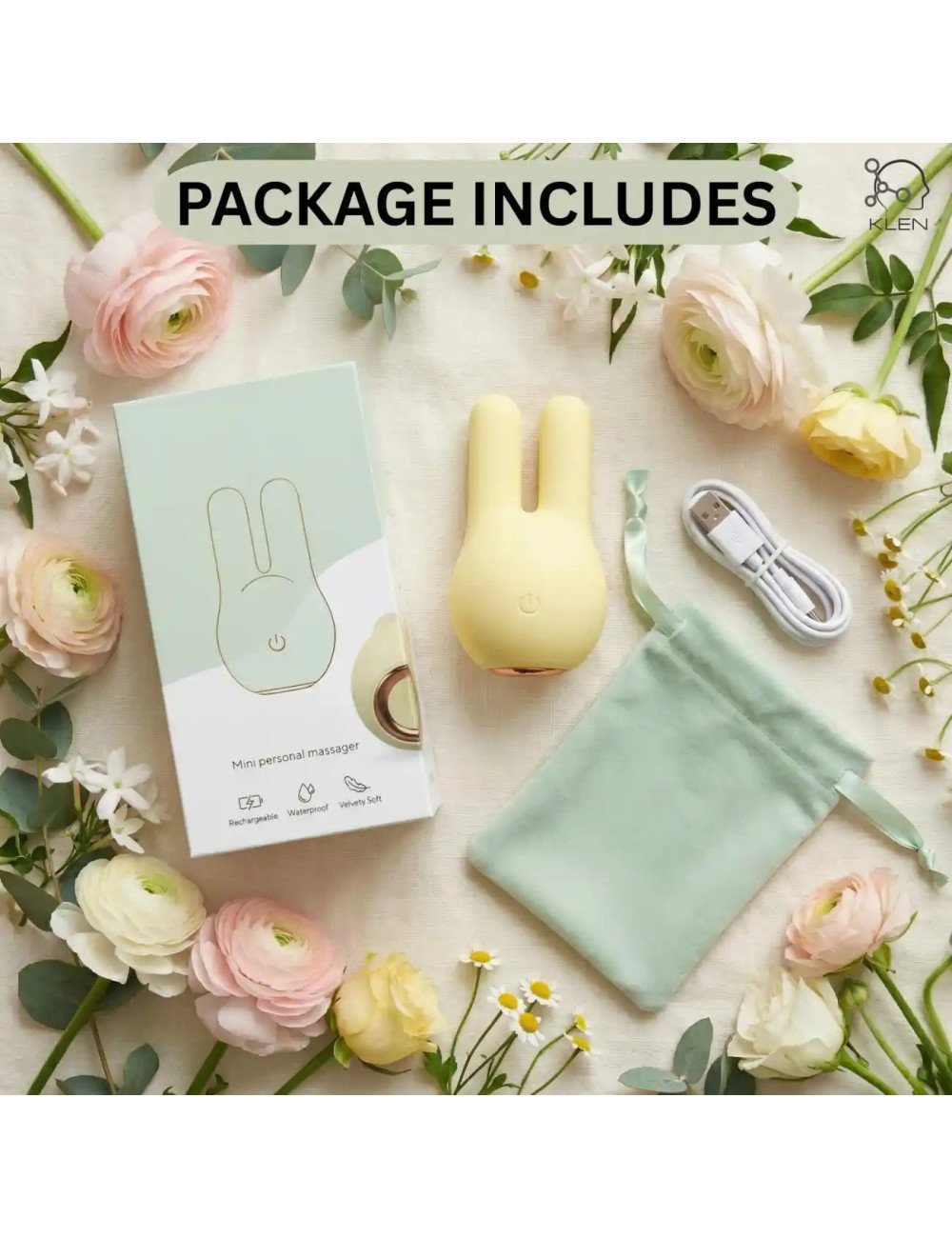 Mini Body Massager for Women – USB Rechargeable Ladies Massage Device with 10 Vibration Modes  & Stress Relief