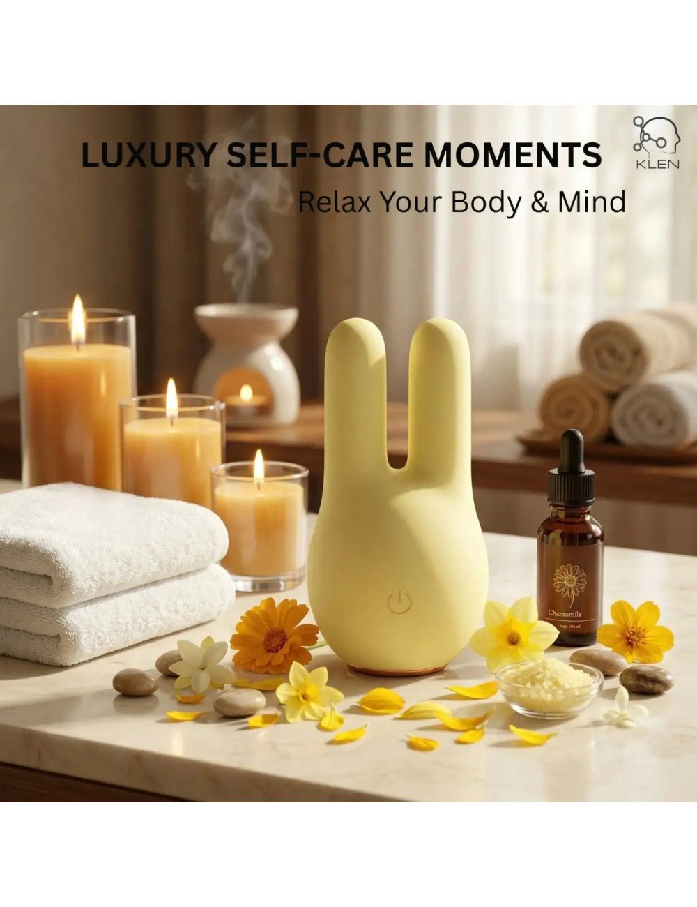 Mini Body Massager for Women – USB Rechargeable Ladies Massage Device with 10 Vibration Modes  & Stress Relief