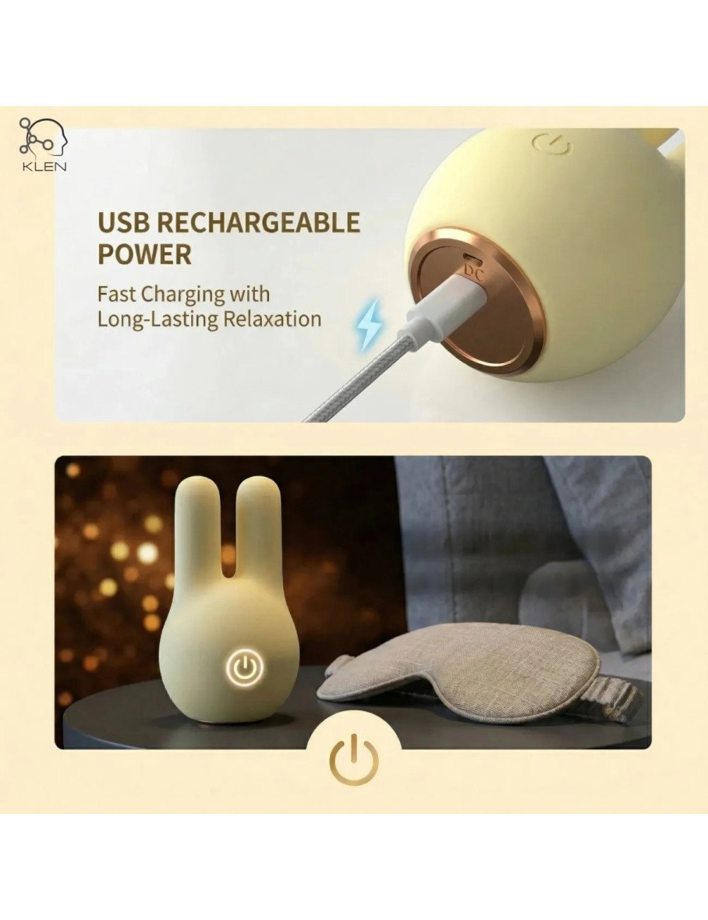 Mini Body Massager for Women – USB Rechargeable Ladies Massage Device with 10 Vibration Modes  & Stress Relief