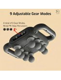 Rechargeable Full Body Massage Machine for Body Pain and Stress Relief , Massager with Interchangeable Heads (Grey)
