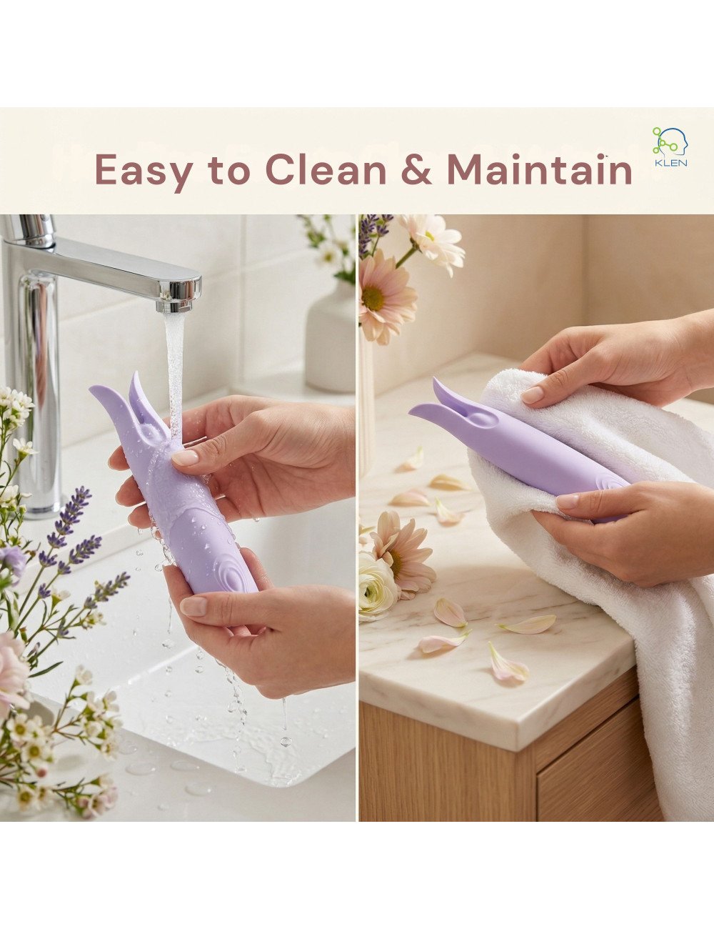 KLEN Body Massager Rechargeable with 10 Adjustable Modes Handheld  Vibrating Massager Portable Self Care Relaxation Tool