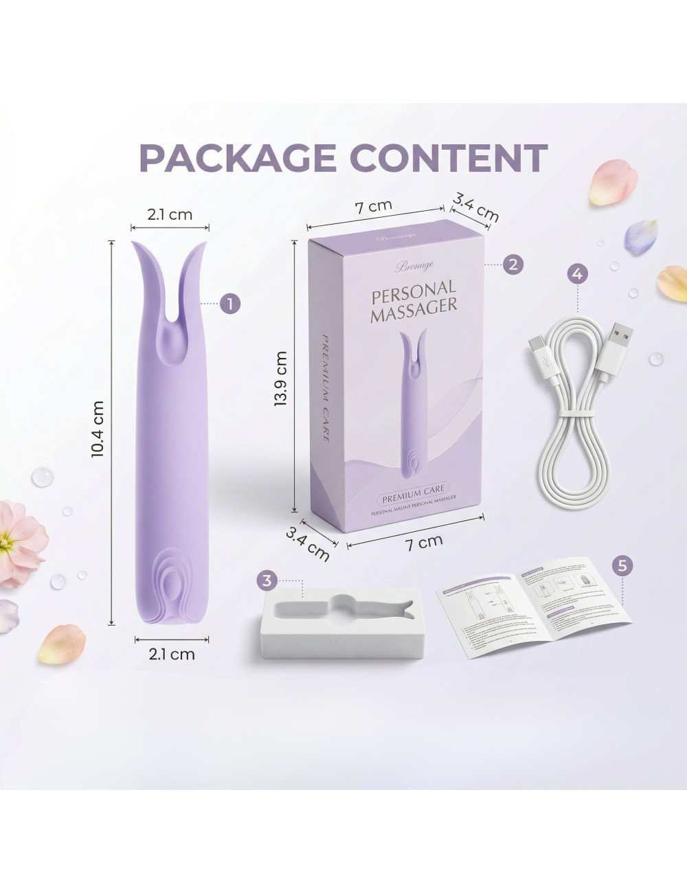 KLEN Body Massager Rechargeable with 10 Adjustable Modes Handheld  Vibrating Massager Portable Self Care Relaxation Tool