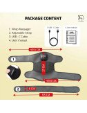 Electric Knee Massager with Heat & Vibration Cordless Rechargeable Knee Support Machine for Joint Comfort, Muscle Relaxation